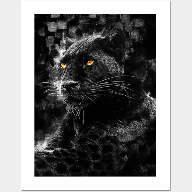 Black Panther vector Wall Art by syanart